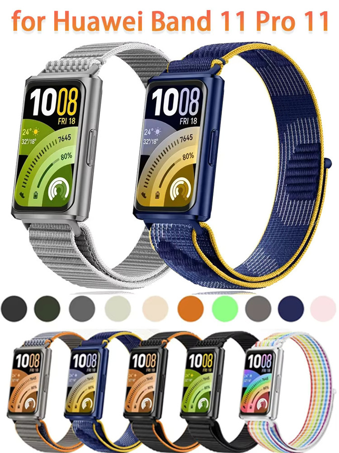 Huawei Uhrenarmband Nylon, Schwarz, Unisex - Bild 5