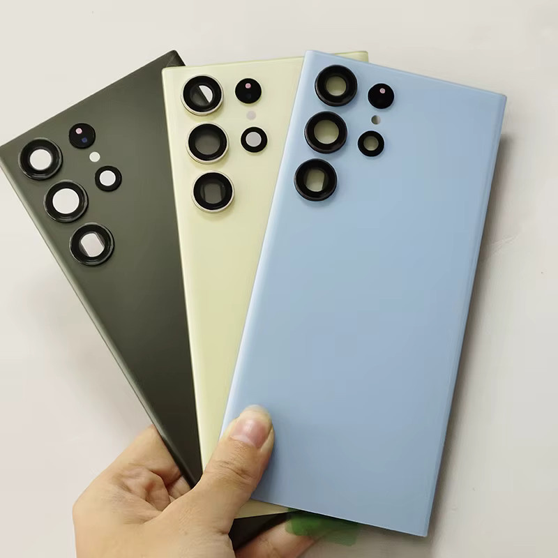 Samsung Ersatzgehäuse für Galaxy S23 Ultra S918B inklusive Rückseitiger Glasabdeckung und Kameralinse in Blau - Bild 1