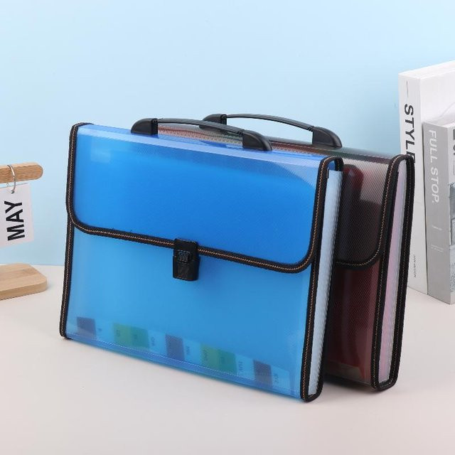 Wasserdichte transparente Dokumententasche von CHENJ aus Kunststoff mit Druckknopf in Gelb - Bild 1