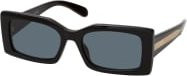 Stella McCartney SC 40065 I Sonnenbrille, Rechteckig, Damen, Kunststoff, Schwarz, Grau - Bild 1