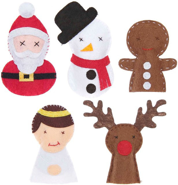 Rico Design Bastelset Filz Fingerpuppen Weihnachten 5-teiliges Set - Bild 2