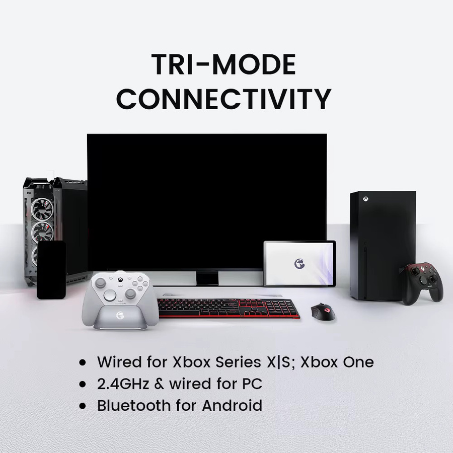 GameSir G7 Pro Xbox-Controller in Silber für Xbox Series X | S, Xbox One X | S, PC, Steam und Android mit Hall-Effekt, Ladestation und Gyroskop - Bild 3