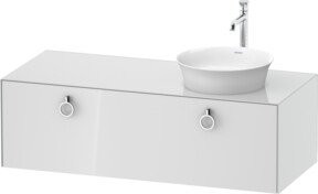 Duravit Waschtischunterschrank White Tulip in Weiß Hochglanz, Wandmontage, Breite: 130 cm, Tiefe: 55 cm - Bild 1