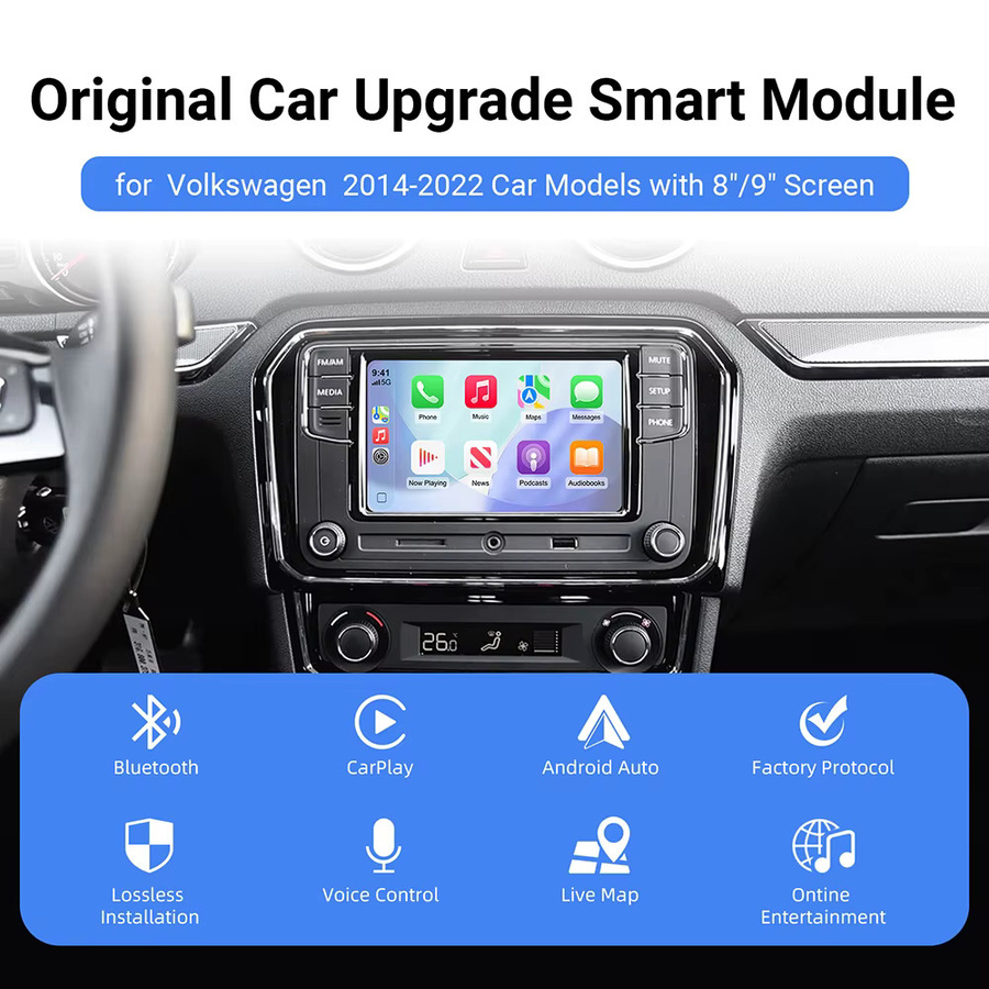 ANYFAR CarPlay und Android Auto Nachrüstkit für VW, Skoda und Seat MIB/MIB2 Plattformen, Multimedia-Schnittstelle für Golf 7 - Bild 3
