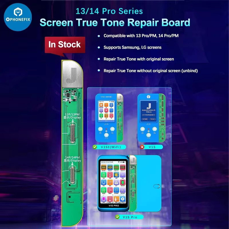 JCID V1SE V1S Pro Dot Matrix Lichtempfindliches Reparatur Board für iPhone X bis 15 Pro Max zur Fingerabdruck und Batterie Reparatur in Grün - Bild 3