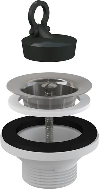 Alcadrain Ablaufventil für Waschbecken 5/4 Zoll mit Edelstahlgitter in Chrom/Silber - Bild 1
