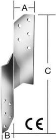 VORMANN Sparrenpfettenank links aus sendzimirverzinktem Stahl in Silber, Breite: 250 mm, Stärke: 2 mm - Bild 1