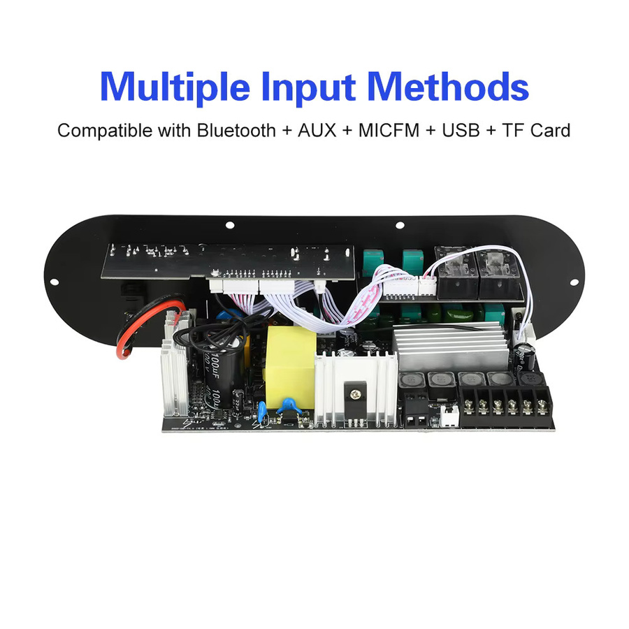 Aideepen Bluetooth 5.0 Digitalverstärkerplatine 2.1 Kanal in Schwarz mit 100W Ausgangsleistung und einstellbarem Bass und Höhen für dein Home Sound System - Bild 2