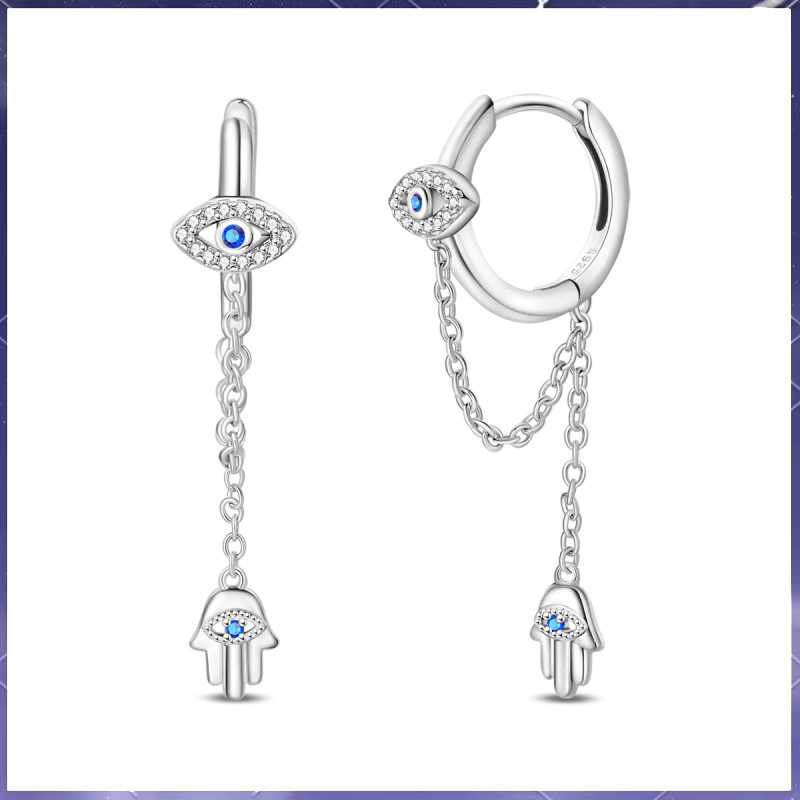 Quastenohrringe 925 Silber, Zirkonia, Damen - Bild 3