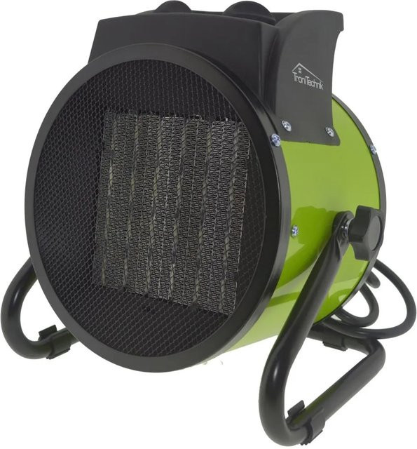Tronitechnik KH-503 Keramikheizer Heizlüfter mit 3000 Watt, PTC Keramik, stufenlose Thermosteuerung und Tragegriff, Farbe: Grün - Bild 1