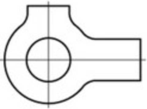 TOOLCRAFT Unterlegscheiben mit 2 Lappen, Stahl galvanisch verzinkt, Silber, 100 Stück, Durchmesser: 21 mm, Bohrung: 10,5 mm - Bild 1