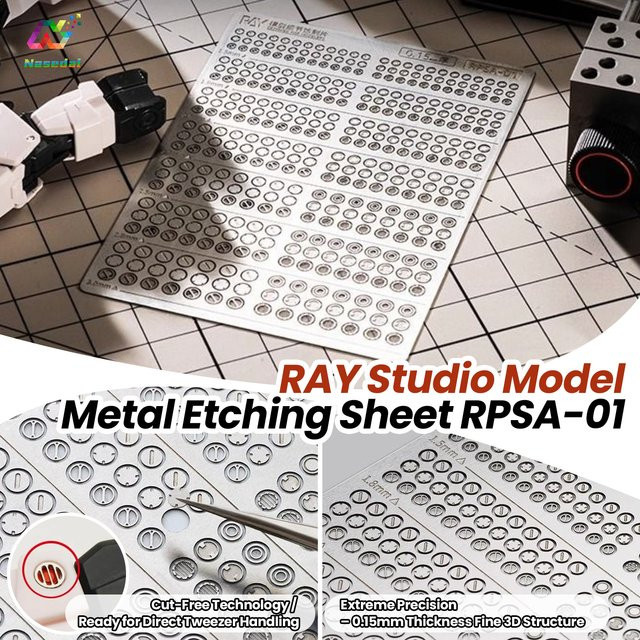 RAY Studio Gundam Modell Metallätzblech, Zubehör, Grau - Bild 1