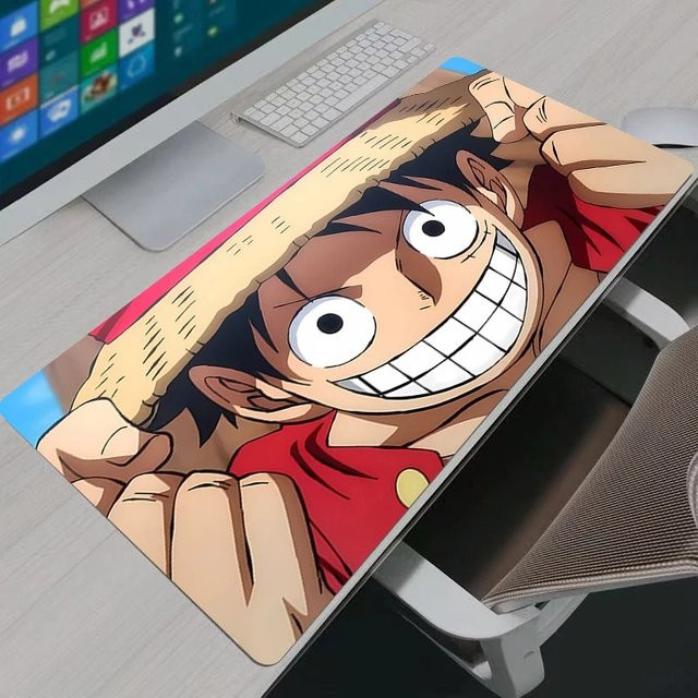 Bandai One Piece Ruffy Gaming Mauspad in Multicolour als rutschfeste Schreibtischunterlage für PC und Notebook - Bild 1