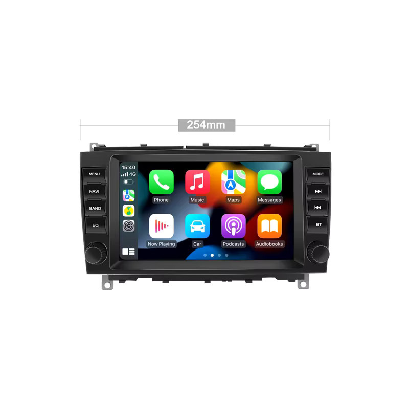 Sadocom Android 14.0 Autoradio mit 8 Zoll Display, 8GB RAM + 256GB Speicher, Carplay, GPS-Navigation und Multimedia für Mercedes Benz CLK W209 (2005-2012), Schwarz - Bild 6