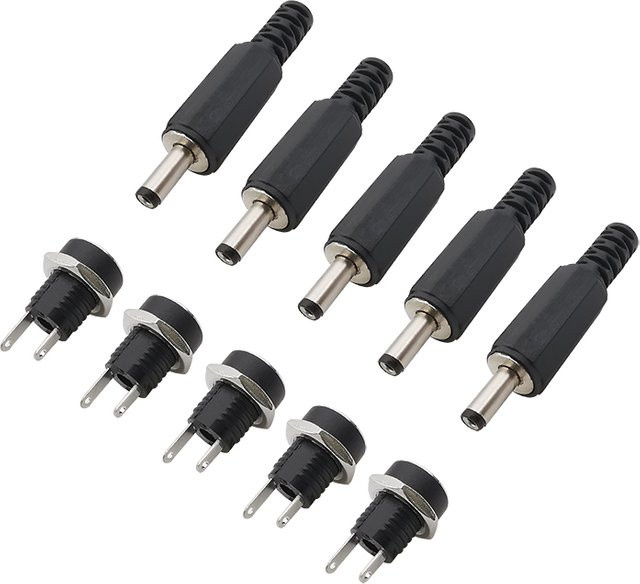 Gleichstrom-Stecker Buchse 3,5 x 1,35 mm Schwarz Löttyp für Schalttafelmontage - Bild 1