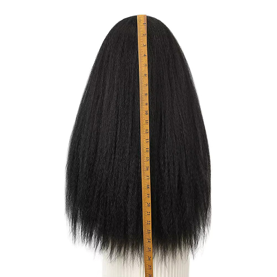 G&T Wig Stirnbandperücke, synthetisch, Yaki gerade, schwarz, Damen - Bild 2