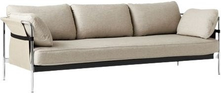 HAY Can 2 0 3-Sitzer Sofa in Beige mit Stoffbezug und Metallrahmen - Bild 1