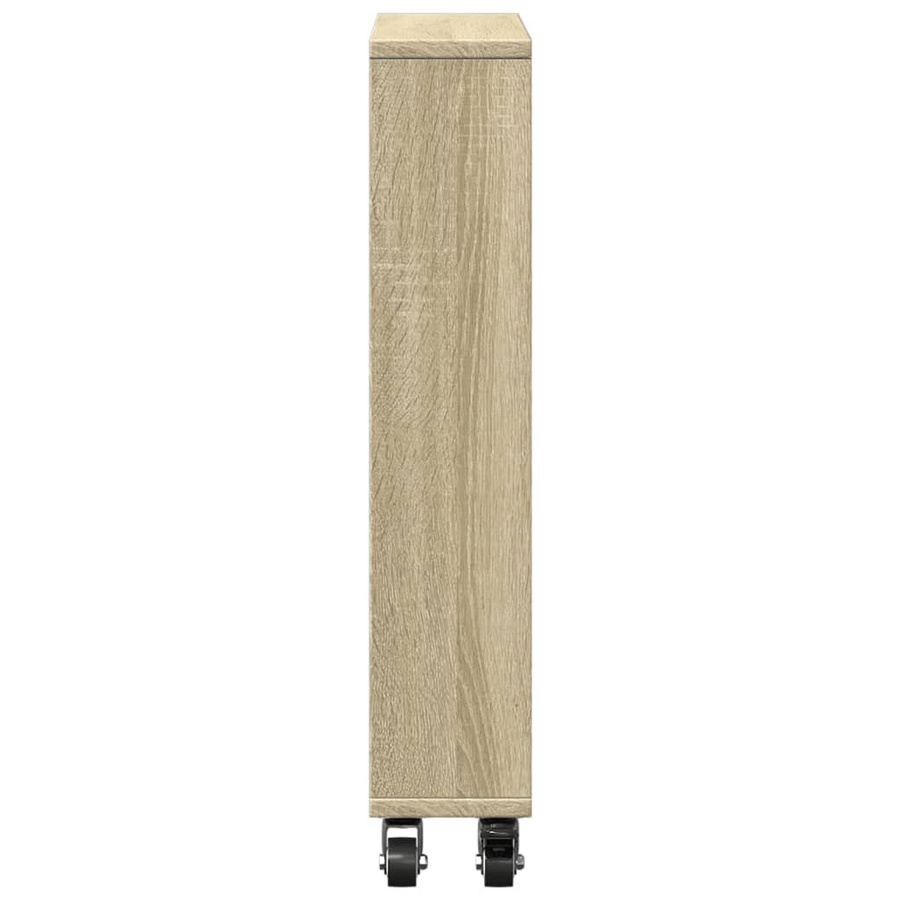 vidaXL Schmaler Aufbewahrungswagen Sonoma-Eiche B/T/H: 48 x 13 x 68 cm - Bild 5
