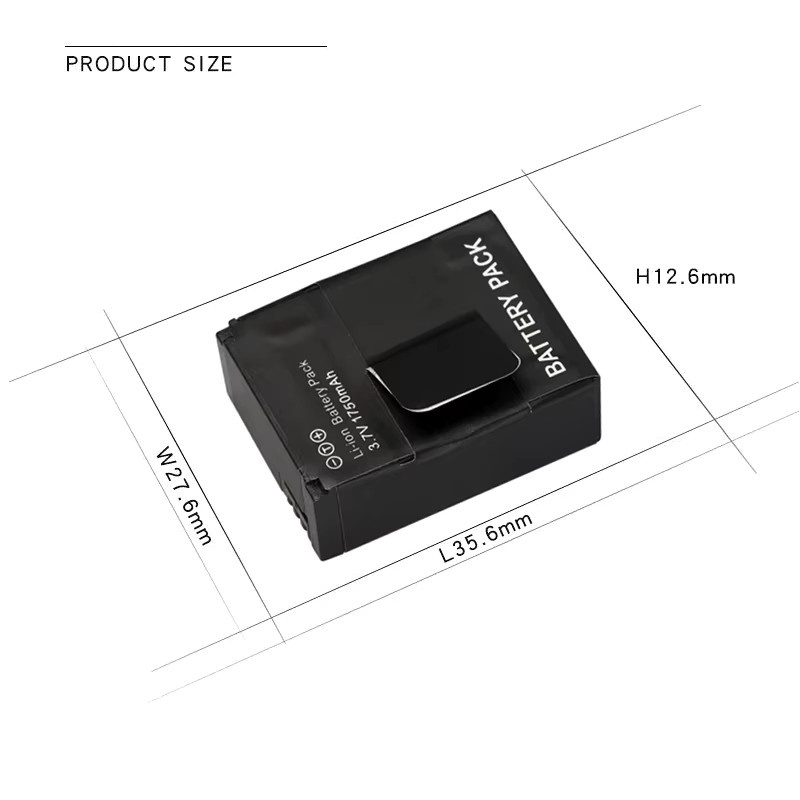 AHDBT-301 Ersatzakku mit 1750 mAh für GoPro Hero 3 und Hero 3+ Action Kameras - Bild 2