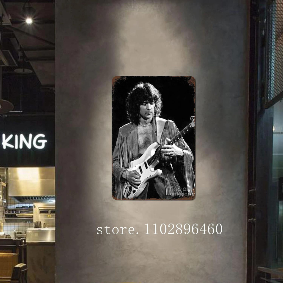 ZX ART Vintage Metallschild Ritchie Blackmore Wanddeko, B/H: 20 x 30 cm, Multicolor - Bild 2