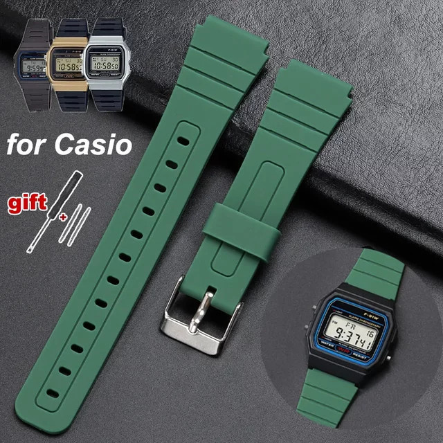 Casio Uhrenarmband, Silikon, Schwarz - Bild 1