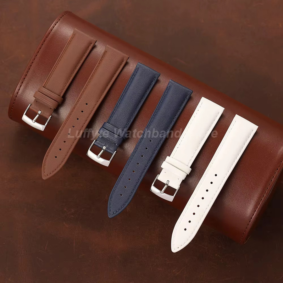 Luffyte Uhrenarmband Leder, Schwarz - Bild 2