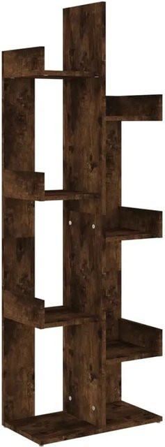 vidaXL Bücherschrank aus Holzwerkstoff in Eiche Räuchereiche Braun B: 48 cm, T: 25,5 cm, H: 140 cm - Bild 1