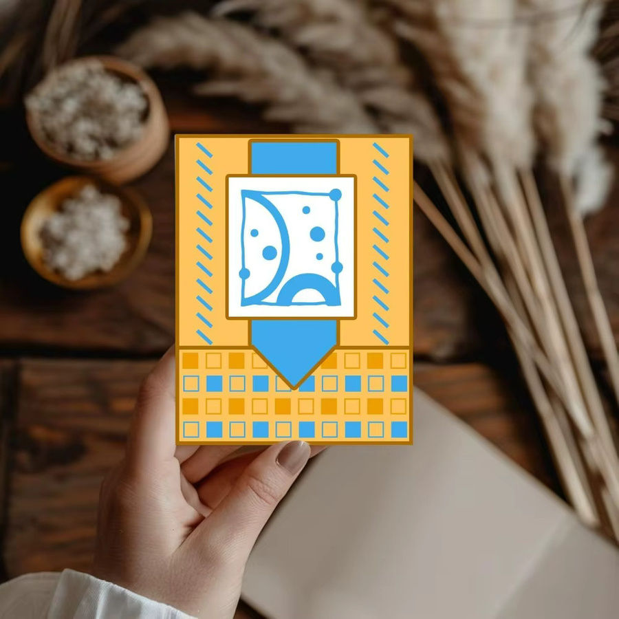 Transparente Stempel mit geometrischem Gittermuster für DIY, Scrapbooking und Kartenherstellung aus Kunststoff - Bild 4