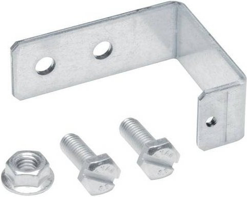 Hager Absenkwinkel UZ50A in Silber, 2 Stück für Abfangschiene und Quertraverse, 50 mm - Bild 1