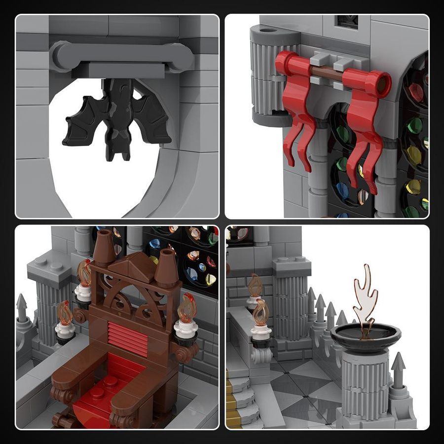 Gobricks MOC-196572 Strahds Thronsaal Bausteine Spielzeug ab 14 Jahren - Bild 3