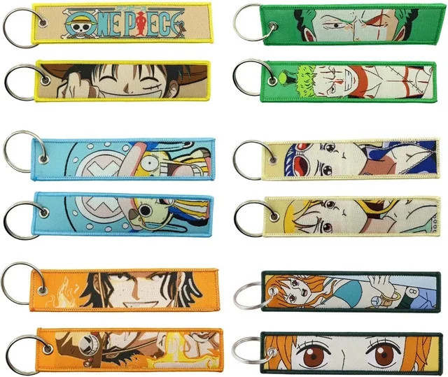 ONE PIECE Schlüsselanhänger, Luffy Zoro, Bestickt - Bild 1