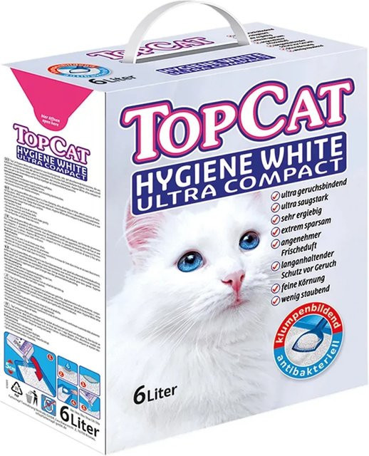 Katzenstreu Top Cat Hygiene White Ultra 6 kg - Bild 1