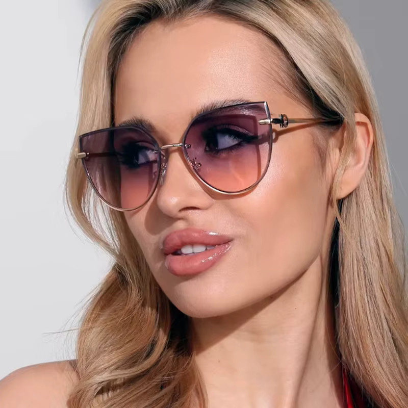 Sumory Sonnenbrille Cat Eye, randlos, Metall, multicolor, Damen - Bild 3