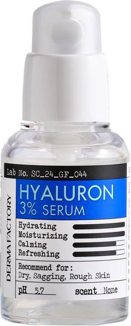 DERMA FACTORY Hyaluron 3% Serum, 30 ml, Hyaluronsäure, Trockene Haut - Bild 1
