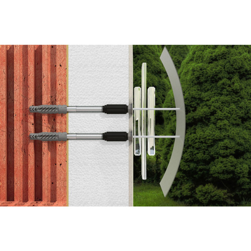 Fischer Abstandsmontagesystem Thermax 10/160 M10 B aus Stahl und Kunststoff, bunt - Bild 3