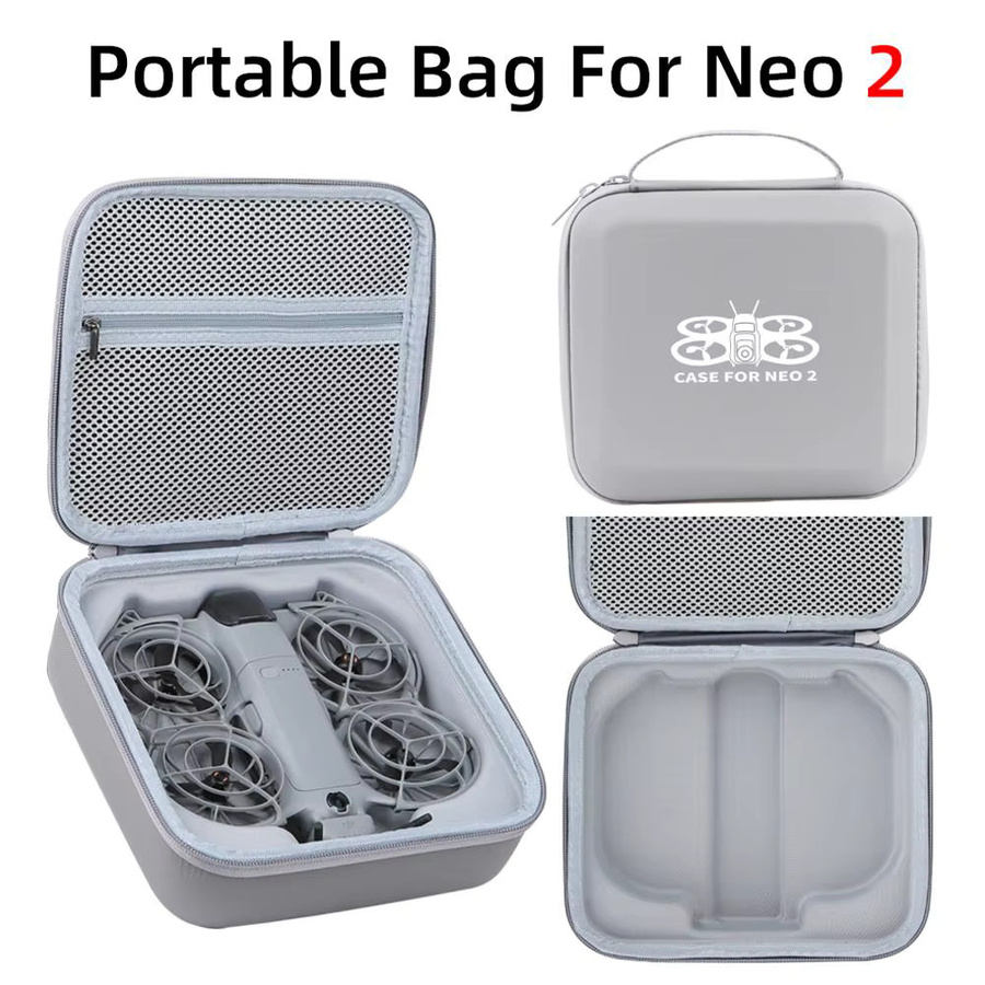 DJI Neo2 Tragetasche aus PU Leder als Schultertasche und Handtasche für deine Drohne in Schwarz oder Grau - Bild 3