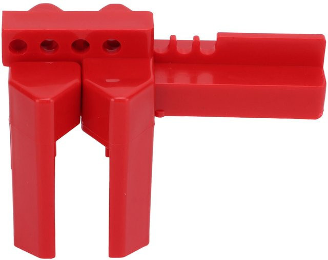 Verstellbares Kugelhahn-Schloss von Painter in Rot mit 38mm Vorhängeschloss aus Edelstahl für DN8-DN50 Industrieanwendungen - Bild 1
