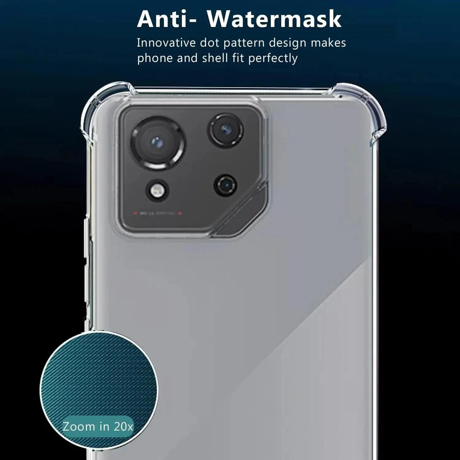 Asus ROG Phone 9 Stoßfeste TPU-Schutzhülle Transparent mit Airbag-Schutz - Bild 4