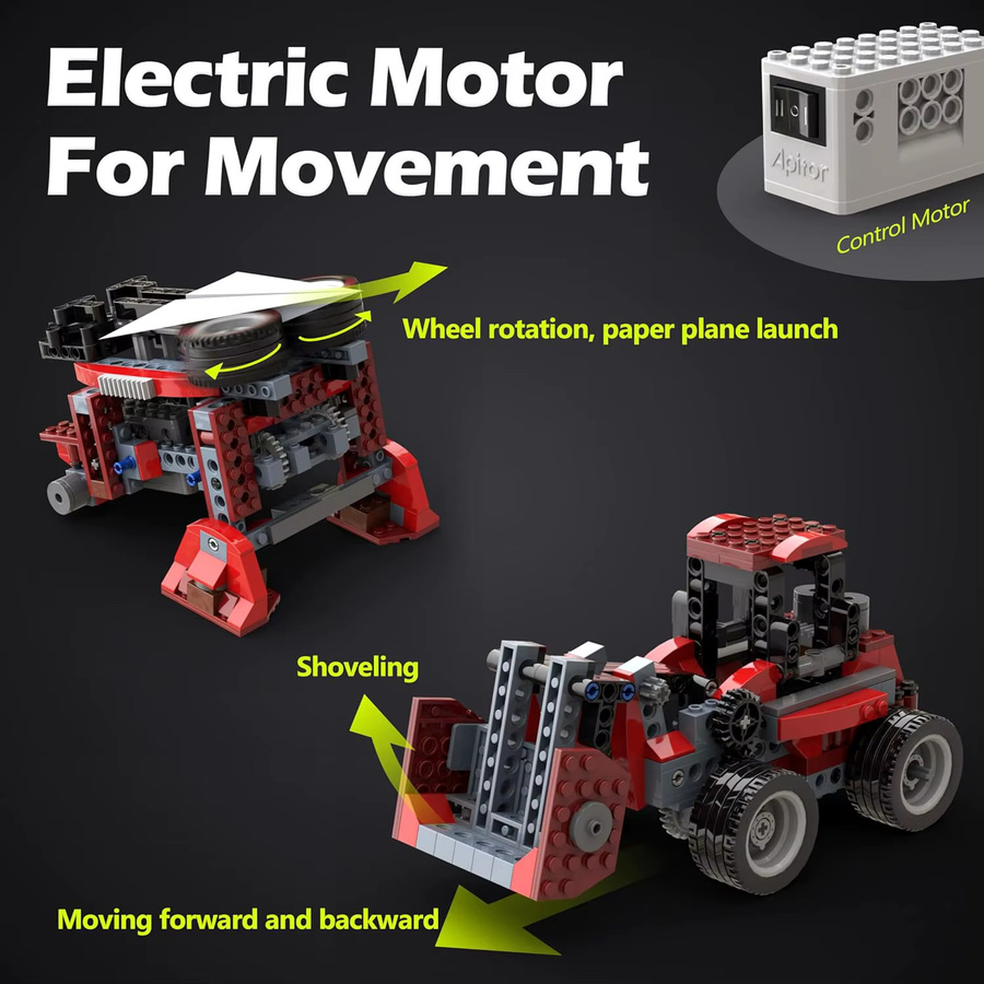 Apitor 8-in-1 STEM-Sets, Elektrisches Monster-Truck-Bauspielzeug, DIY-Lernbausatz, für Kinder im Alter von 6-8 Jahren - Bild 6