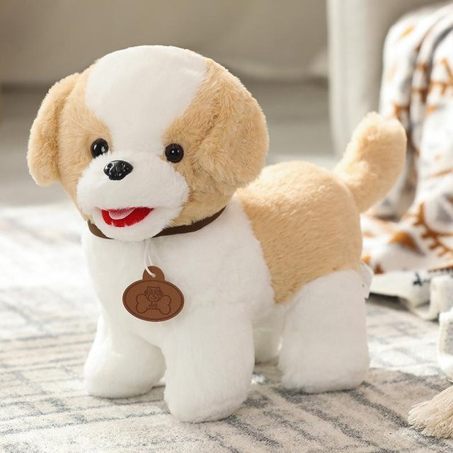 Husky-Puppe, Plüschtier, stehender Teddyhund, Plüsch / Textil - Bild 1