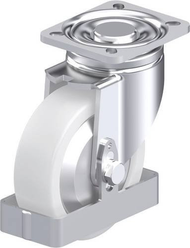 Blickle Stahlblech-Lenkrolle LH-SPO 125K-1-FA-FS in Weiß, Rad-Durchmesser: 125 mm, Tragfähigkeit: 700 kg - Bild 1