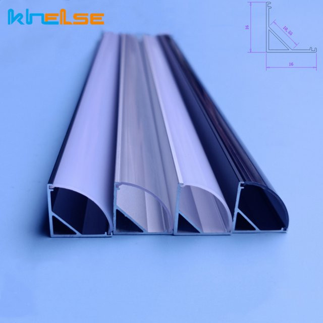 Khelse U/V-förmiges LED-Aluminiumprofil für Schrankecken, 90-Grad-Leuchtstreifen-Kanal für Möbelbeleuchtung, Farbe: Silber oder Schwarz - Bild 1