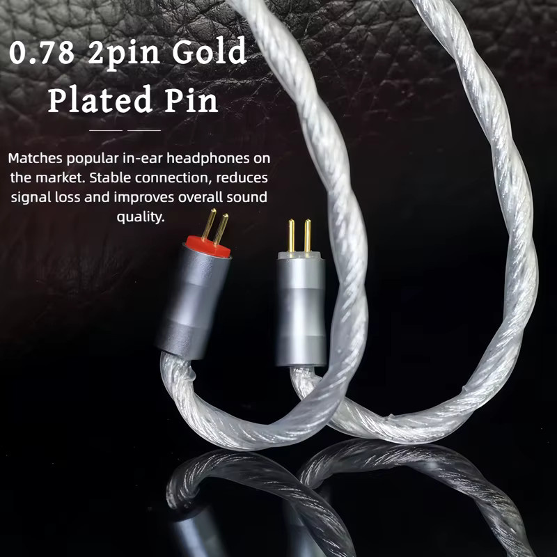 NIWERADCI HiFi-17 In-Ear-Kopfhörer-Upgrade-Kabel mit 0,78mm 2pin/mmcx/ie900/HD800 auf 4,4mm/4pin XLR für Delci Explorer DaVinci Himalaya - Bild 3