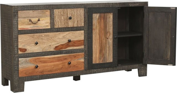 GARDEN PLEASURE Sideboard TARIM aus Mangoholz und Akazie, mehrfarbig braun, Breite: 88 cm, Tiefe: 40 cm, Höhe: 88 cm