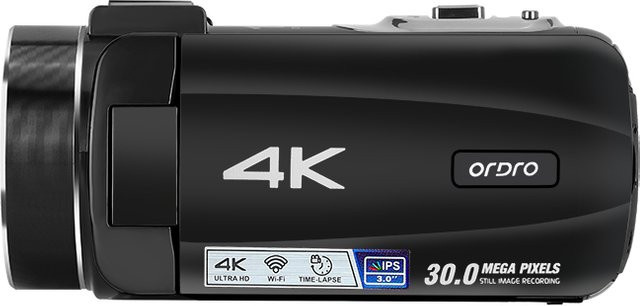 ORDRO Z88 4K Digitale Videokamera Camcorder mit 10-fach optischem Zoom für Vlog in Rot und Schwarz - Bild 1