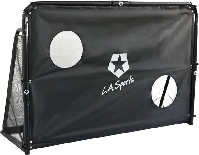 L.A. Sports Fußballtor Champion mit Torwand, Metall - Bild 1