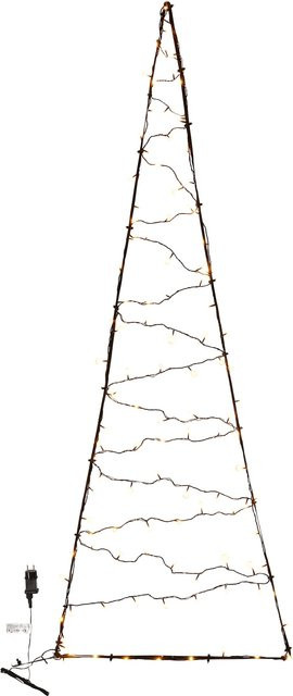 XXL-LED-Türvorhang Tannenbaum von Moderne Hausfrau in Schwarz mit warmweißem Licht und Timer - Bild 1