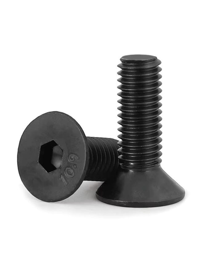 10 Stück Senkkopfschrauben aus schwarzem Stahl mit Innensechskant, US Standard Grade 10.9, UNC NUF - Bild 2