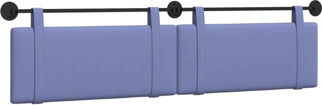 vidaXL Wandmontiertes gepolstertes Paneel in Jeans Blau, Höhe: 210 cm, Breite: 55 cm, Tiefe: 5 cm - Bild 1