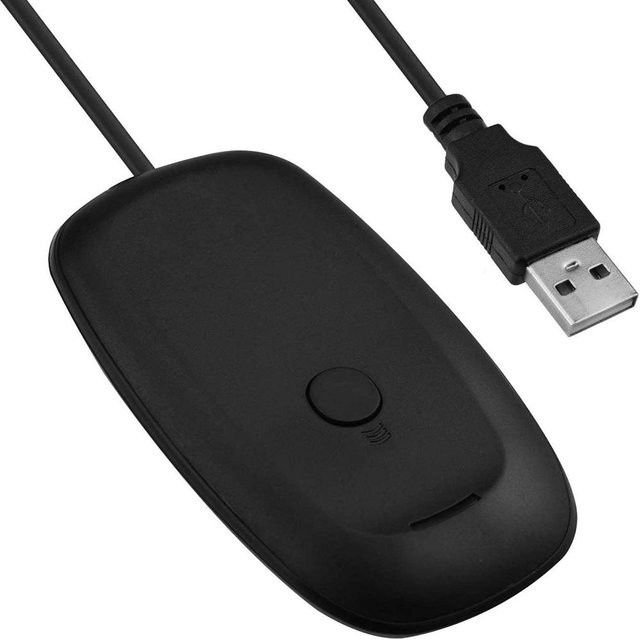 Microsoft Xbox 360 Drahtloser Controller USB Empfänger Adapter Schwarz für PC und Xbox - Bild 1